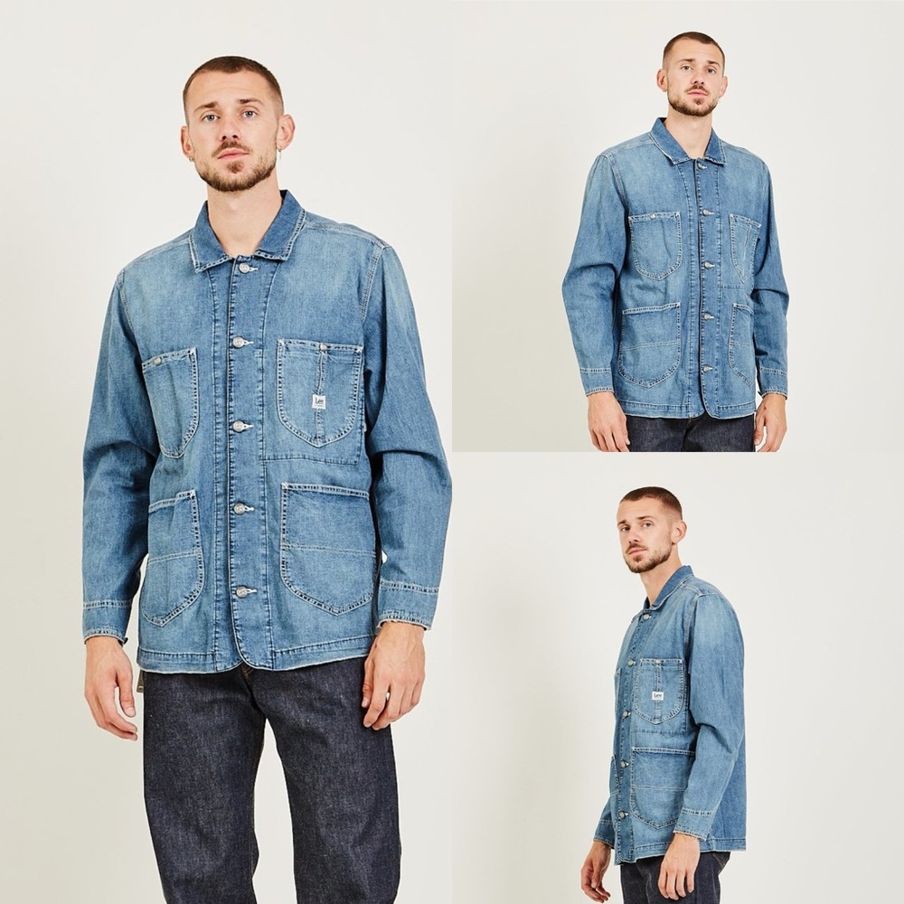 Lee Men's Blue Denim Chore Coat